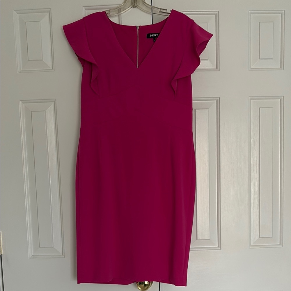 DKNY Hot Pink Pencil Dress